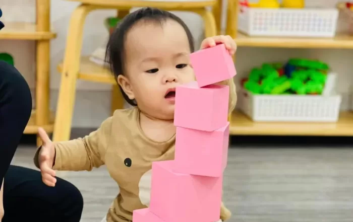 Hoạt Động Montessori Xây Tháp Chồng 1