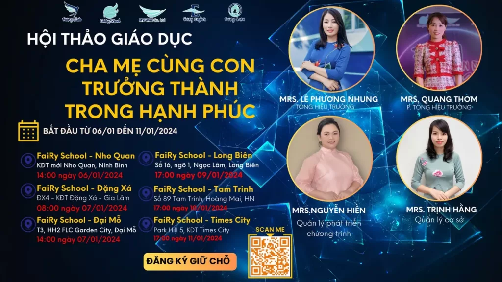 Hội Thảo Giáo Dục Cha Mẹ Cùng Con Trưởng Thành trong Hạnh Phúc