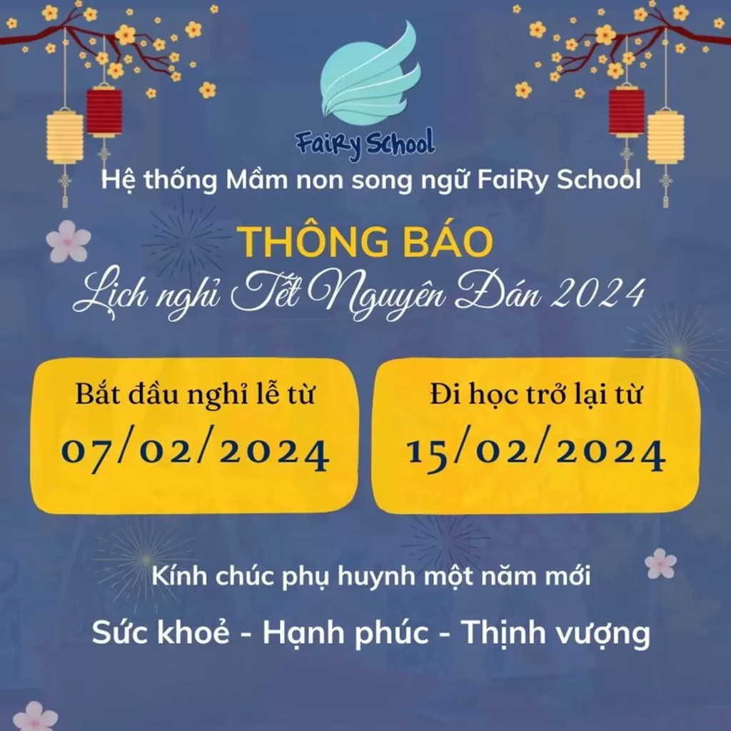 Lịch nghỉ Tết Nguyên Đán 2024