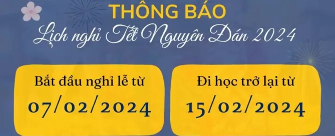 Lịch nghỉ Tết Nguyên Đán 2024