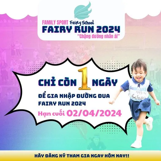 family sport event announcement - fairy run 2024 charity journey