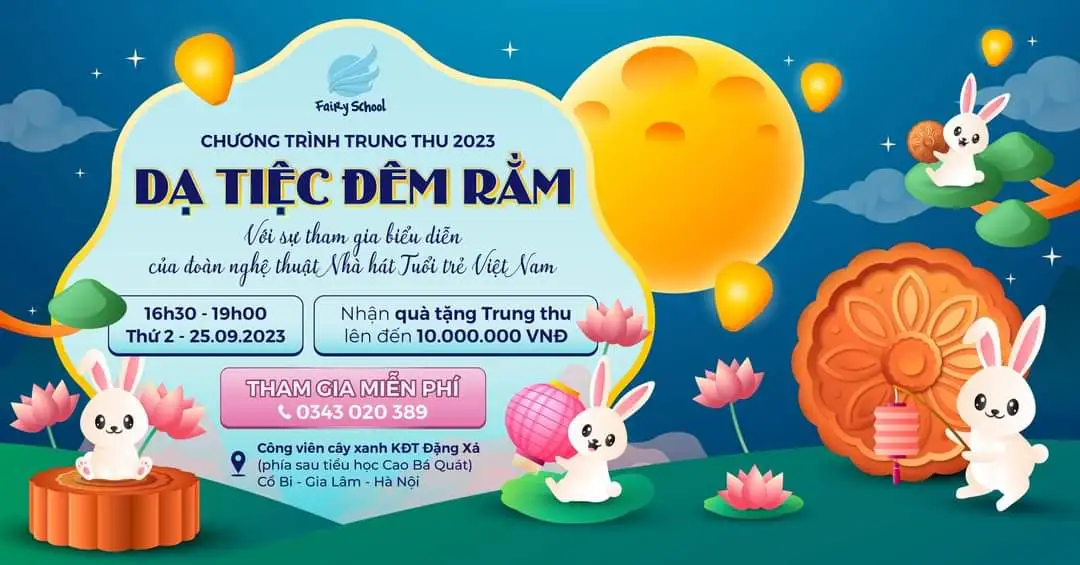 Lễ hội Trung thu "DẠ TIỆC ĐÊM RẰM" được biểu diễn bởi các nghệ sĩ nhà hát Tuổi trẻ Việt Nam